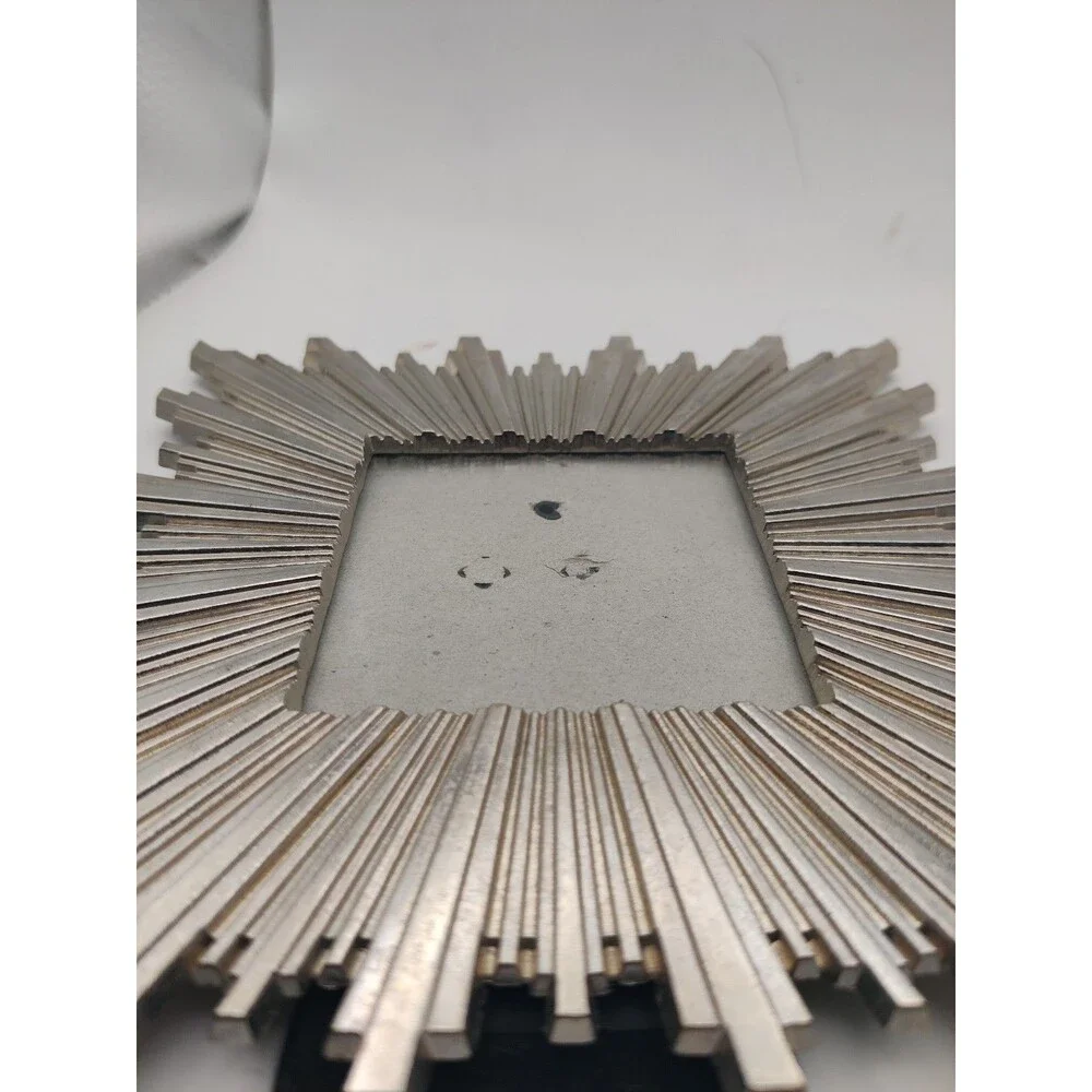 Silver Starburst Sunburst Photo Frame, MCM Atomic Era Design, Azzure Home